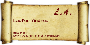 Laufer Andrea névjegykártya